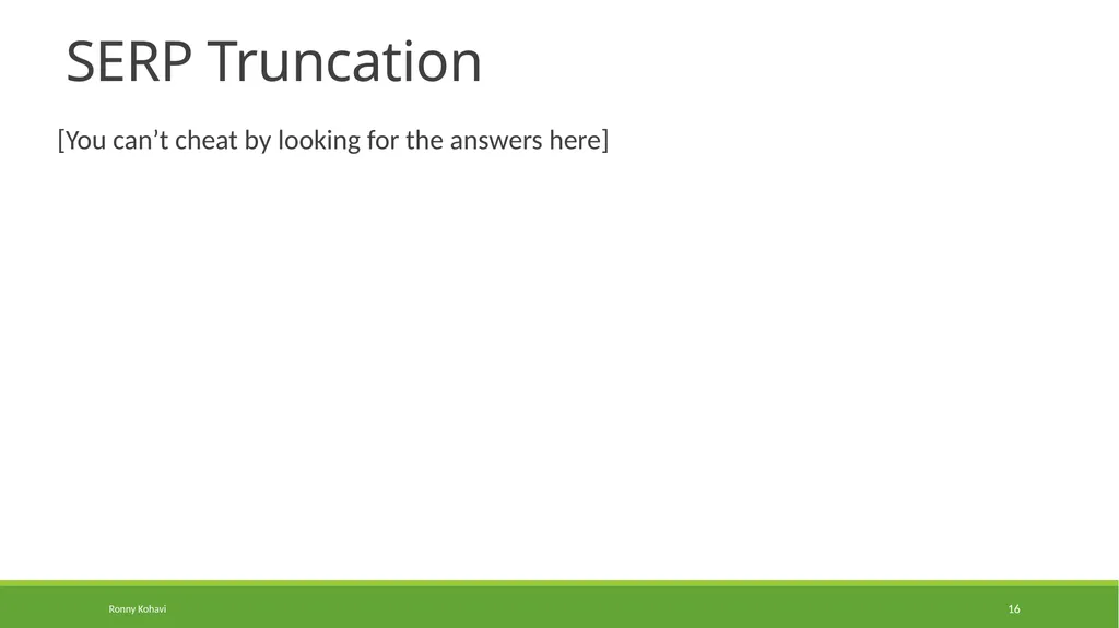 Online Controlled Experiments: Lessons from - slide 16 of 44
