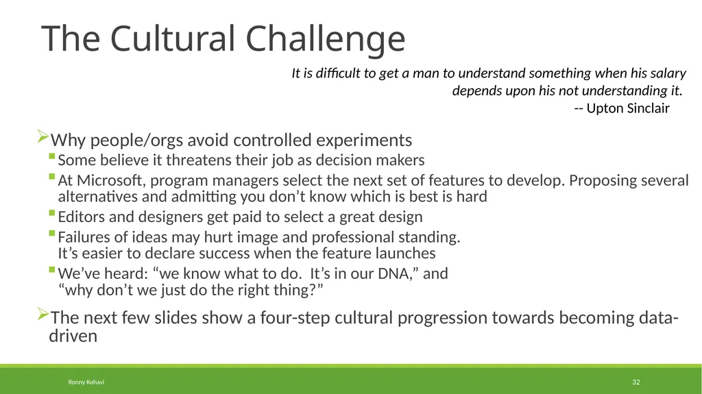 Online Controlled Experiments: Lessons from - slide 32 of 44
