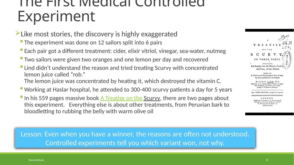 Online Controlled Experiments: Lessons from - slide 8 of 44