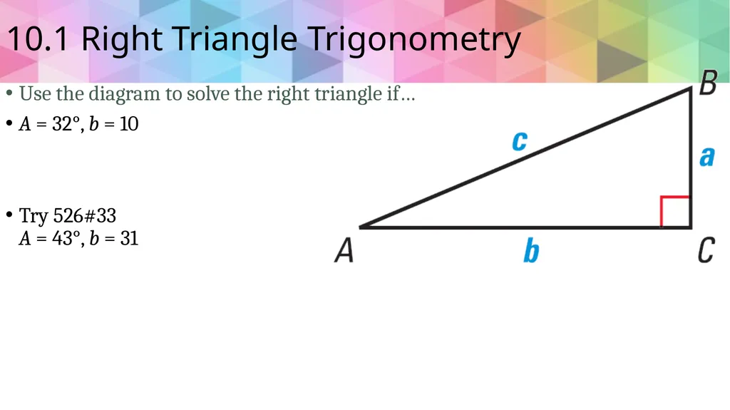 Trigonometric Ratios and Functions Algebra 2 - slide 10 of 65