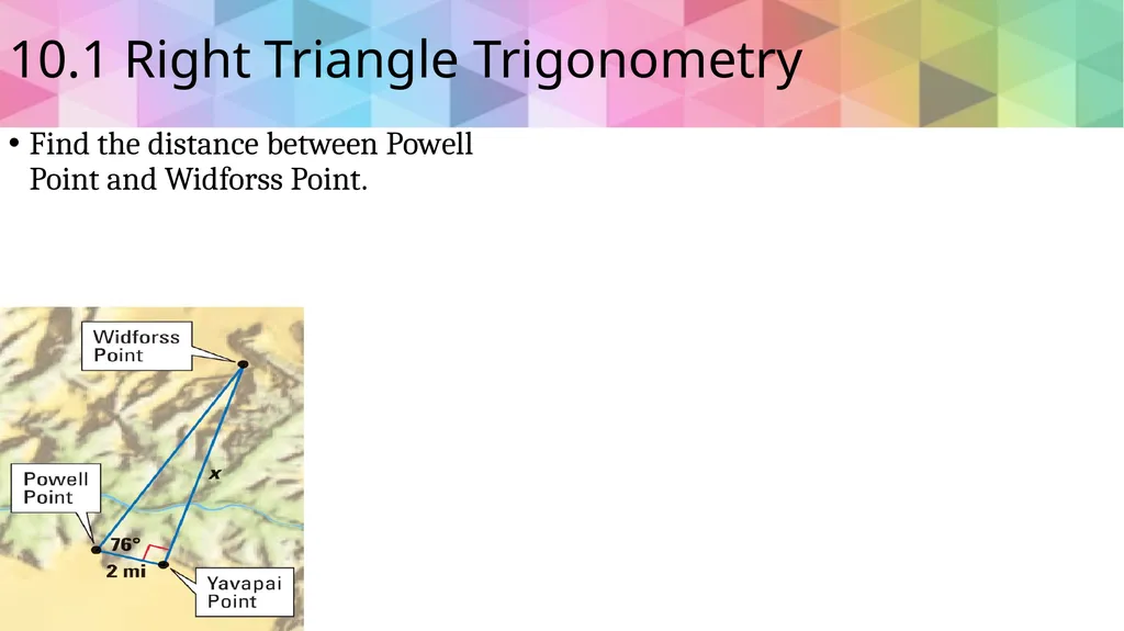 Trigonometric Ratios and Functions Algebra 2 - slide 11 of 65