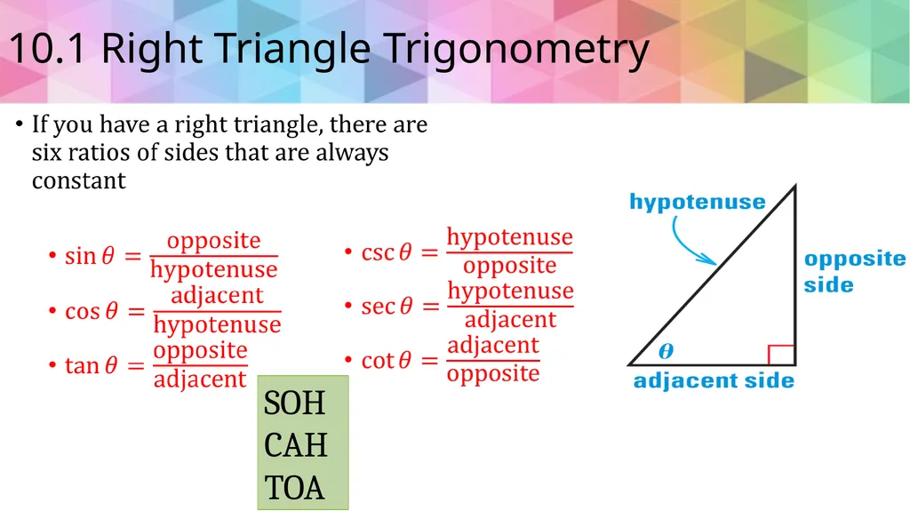 Trigonometric Ratios and Functions Algebra 2 - slide 5 of 65