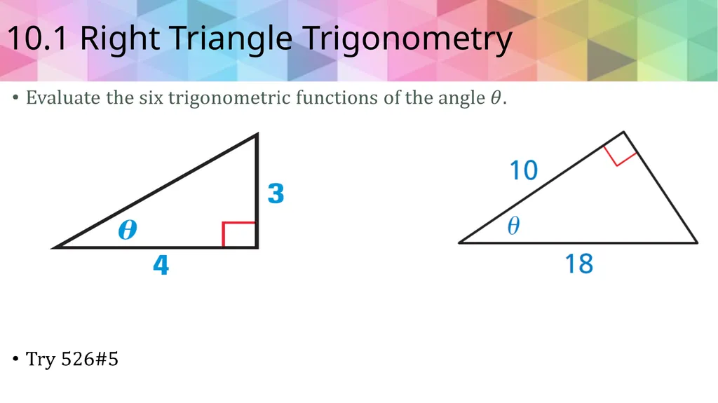 Trigonometric Ratios and Functions Algebra 2 - slide 6 of 65