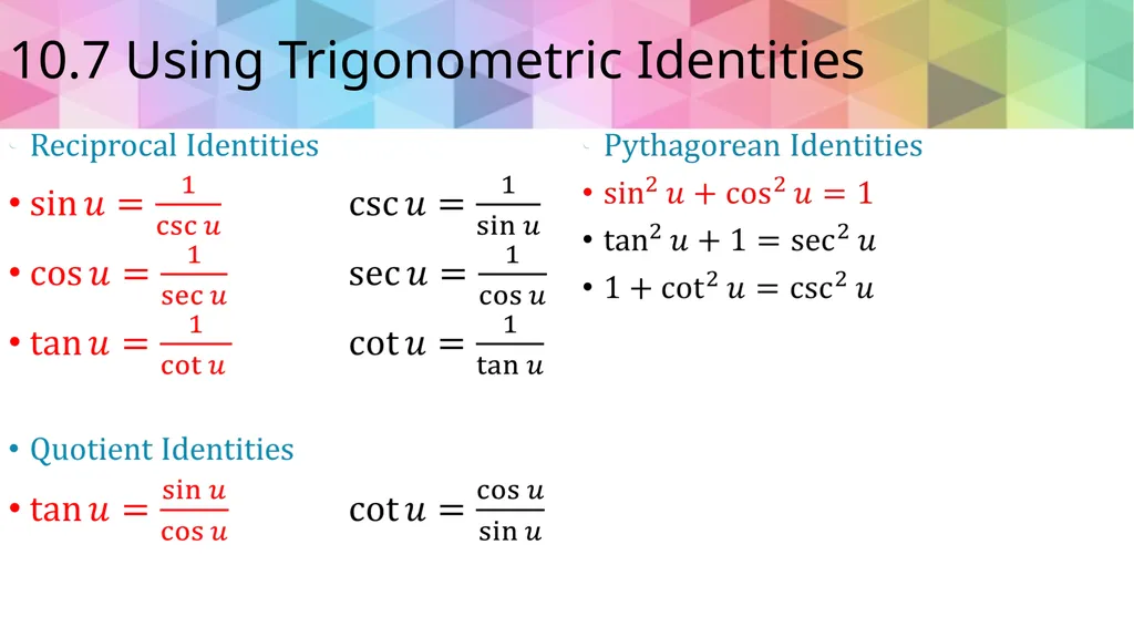 Trigonometric Ratios and Functions Algebra 2 - slide 60 of 65