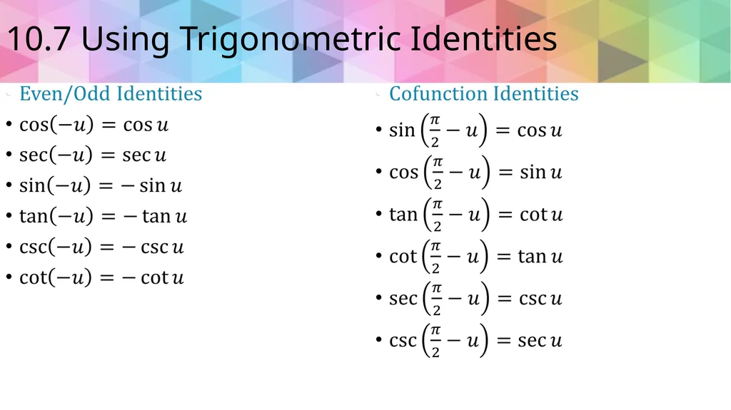 Trigonometric Ratios and Functions Algebra 2 - slide 61 of 65