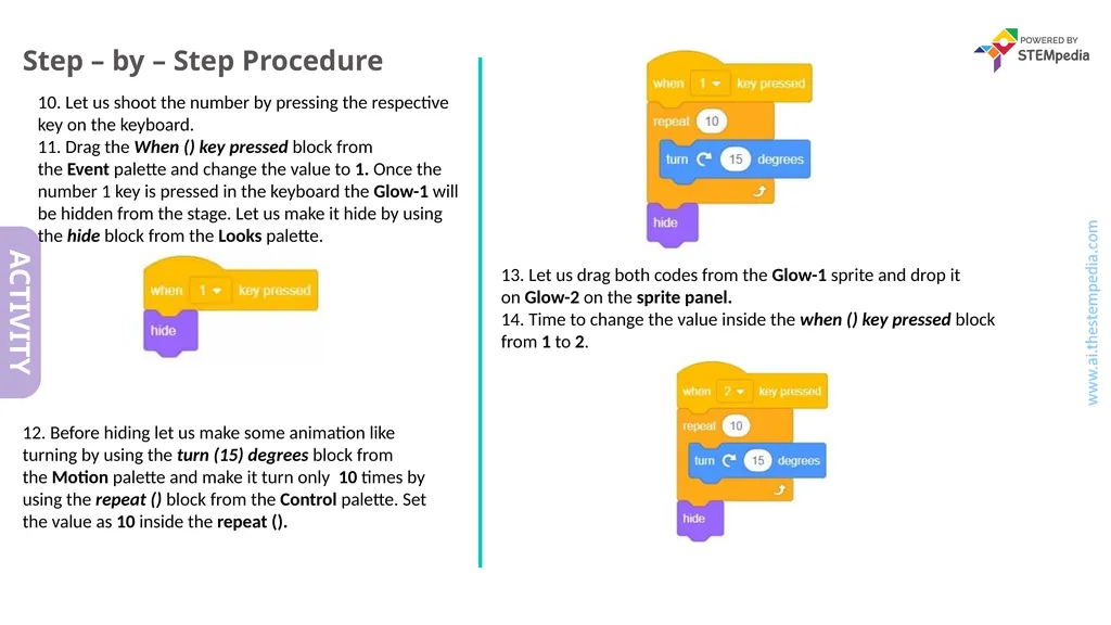 Session 27 Sprite Controlled with Keys Hello - slide 7 of 11