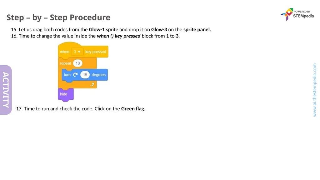 Session 27 Sprite Controlled with Keys Hello - slide 8 of 11