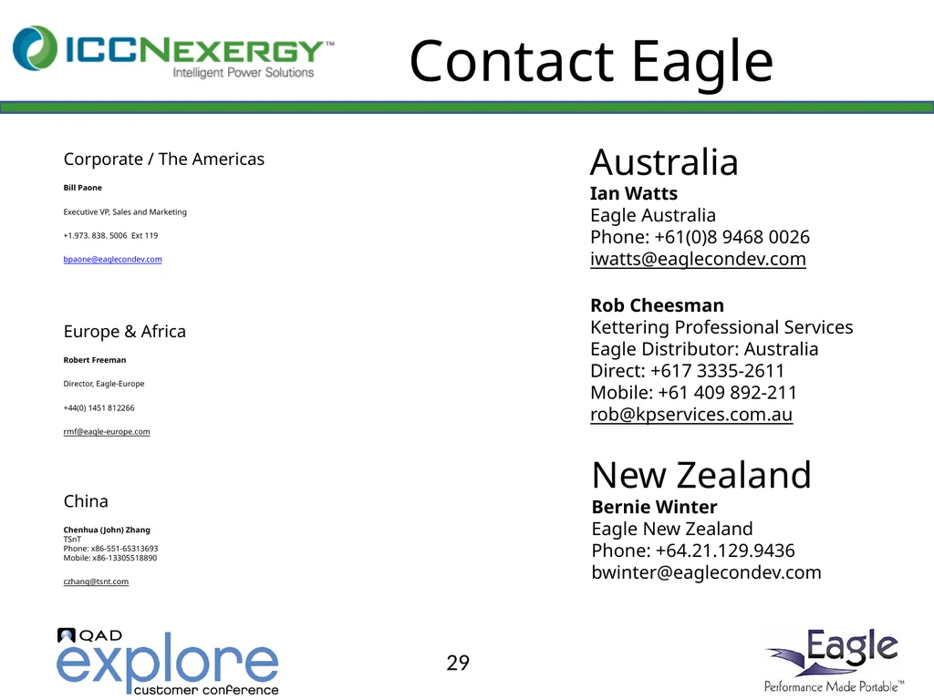 Benefits and Rewards of Eagle On Demand at - slide 29 of 29