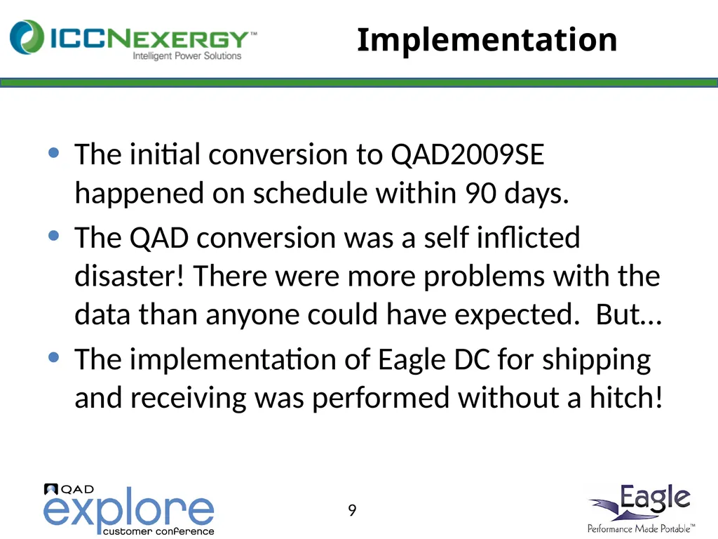 Benefits and Rewards of Eagle On Demand at - slide 9 of 29