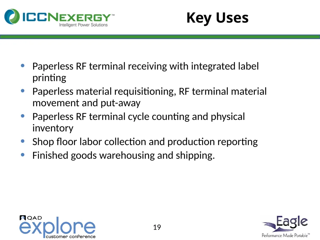 Benefits and Rewards of Eagle On Demand at - slide 19 of 29