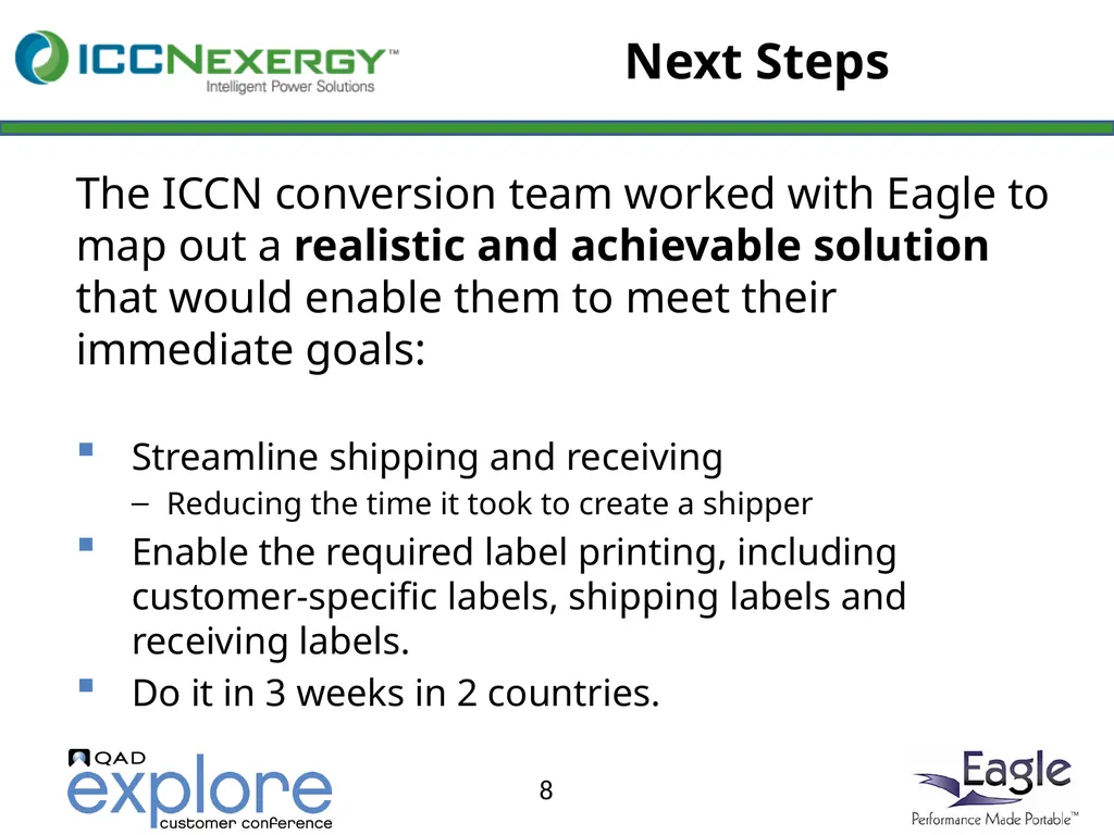 Benefits and Rewards of Eagle On Demand at - slide 8 of 29