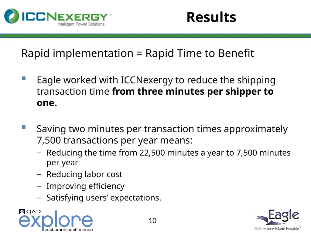 Benefits and Rewards of Eagle On Demand at - slide 10 of 29