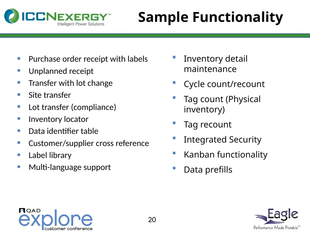 Benefits and Rewards of Eagle On Demand at - slide 20 of 29