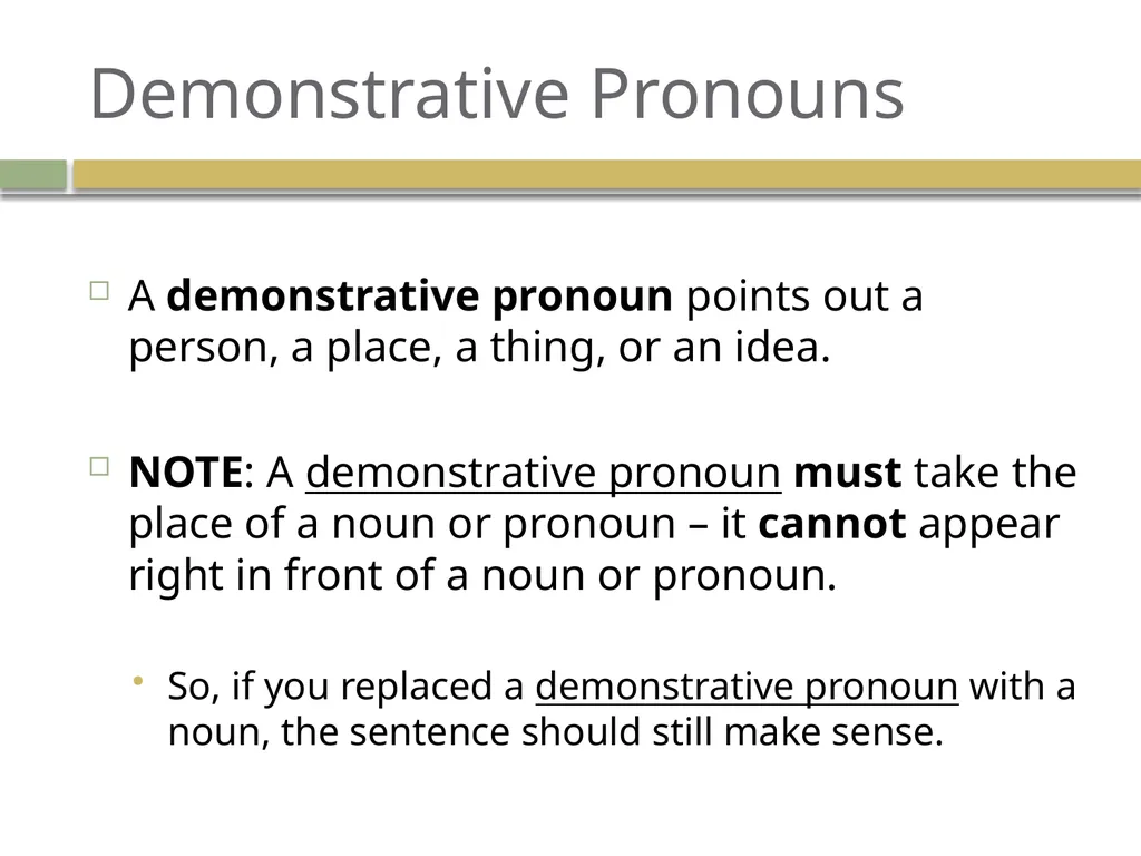 Demonstrative, interrogative, relative, and - slide 2 of 21