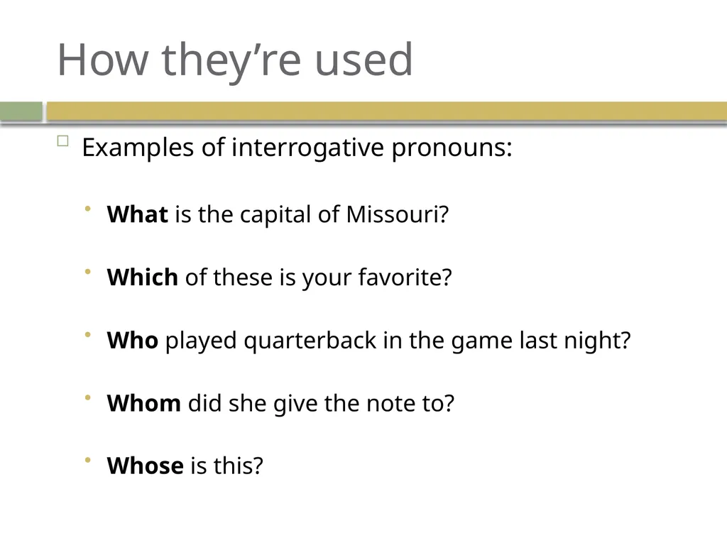 Demonstrative, interrogative, relative, and - slide 9 of 21