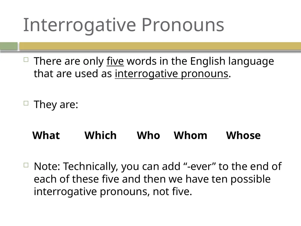 Demonstrative, interrogative, relative, and - slide 7 of 21