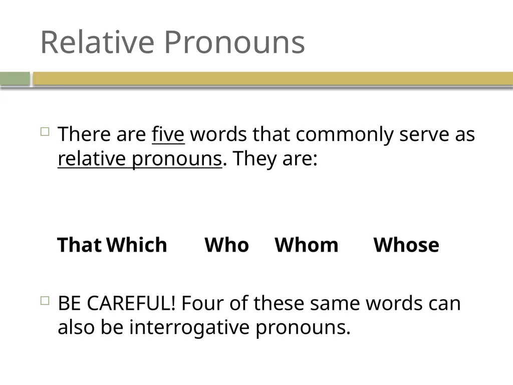 Demonstrative, interrogative, relative, and - slide 12 of 21