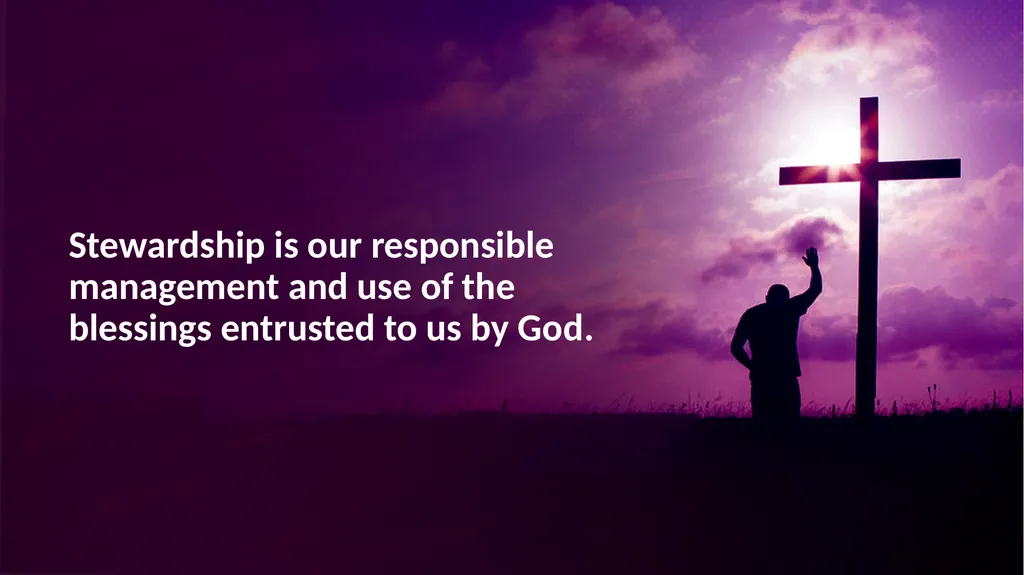 Stewardship is our responsible management and use - slide 2 of 29