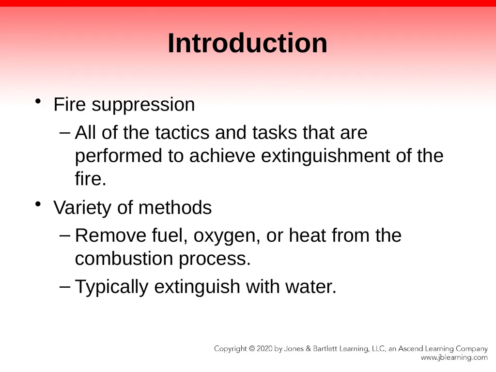CHAPTER 17 Fire Suppression Knowledge Objectives - slide 13 of 110