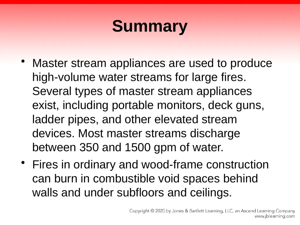 CHAPTER 17 Fire Suppression Knowledge Objectives - slide 101 of 110