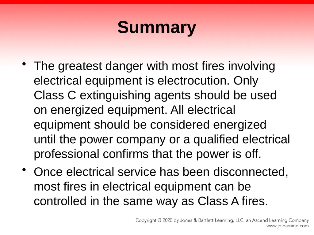 CHAPTER 17 Fire Suppression Knowledge Objectives - slide 110 of 110