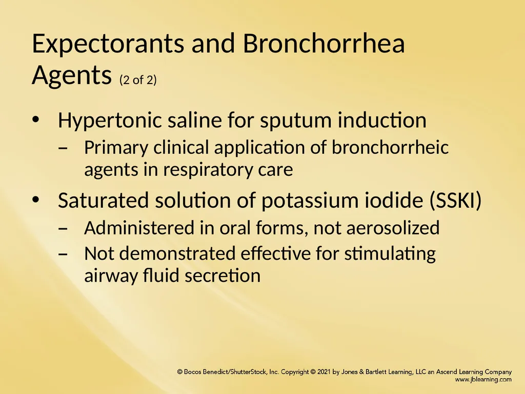 Chapter 8 Wetting Agents and Mucoactive Drugs - slide 33 of 39