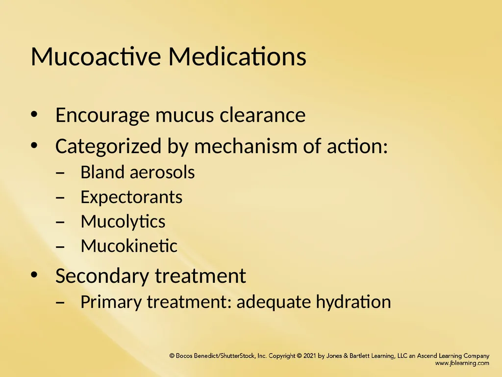 Chapter 8 Wetting Agents and Mucoactive Drugs - slide 7 of 39