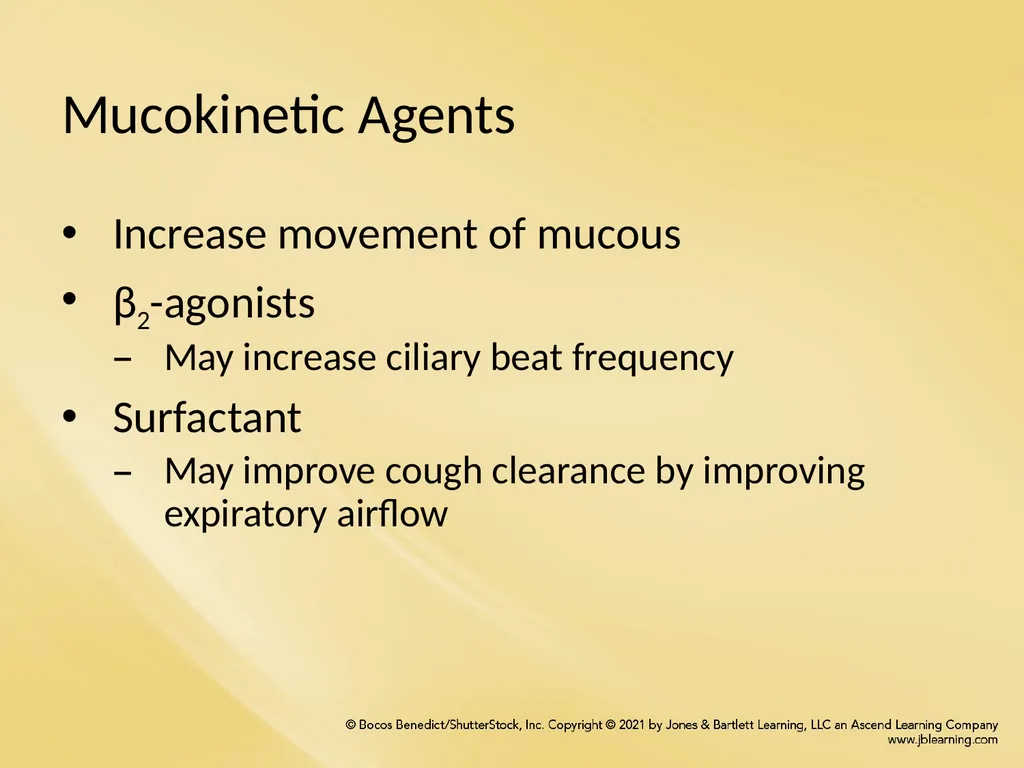 Chapter 8 Wetting Agents and Mucoactive Drugs - slide 29 of 39