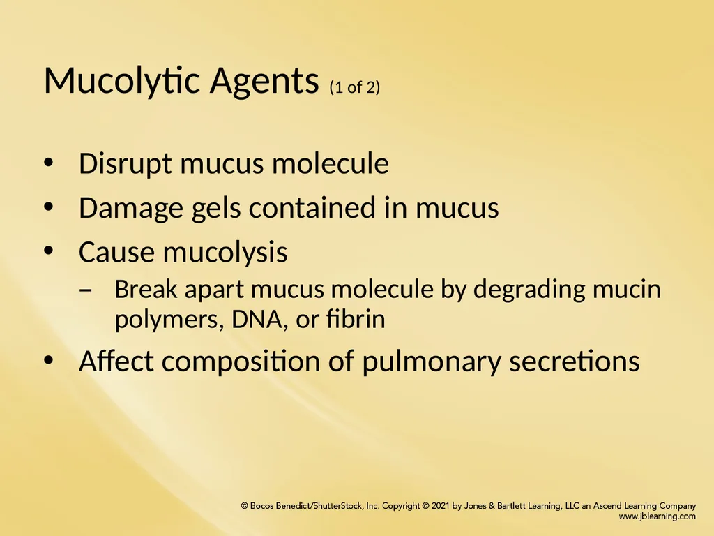 Chapter 8 Wetting Agents and Mucoactive Drugs - slide 17 of 39