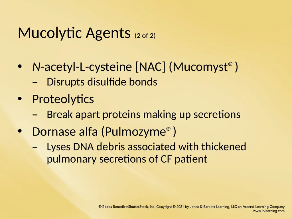 Chapter 8 Wetting Agents and Mucoactive Drugs - slide 18 of 39