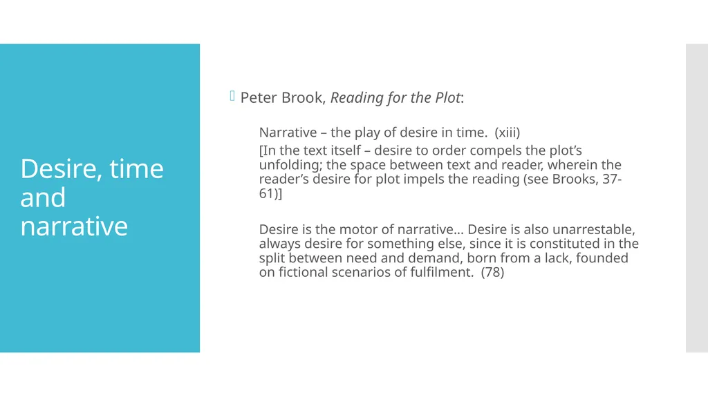 Time in Narrative Genette and Woolf Assessment - slide 14 of 15