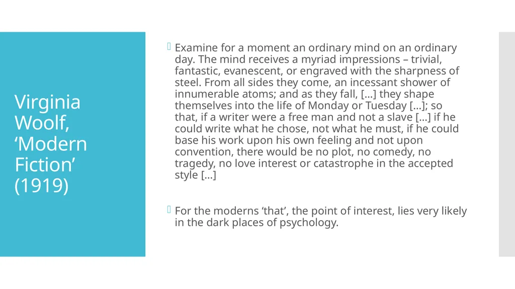 Time in Narrative Genette and Woolf Assessment - slide 3 of 15
