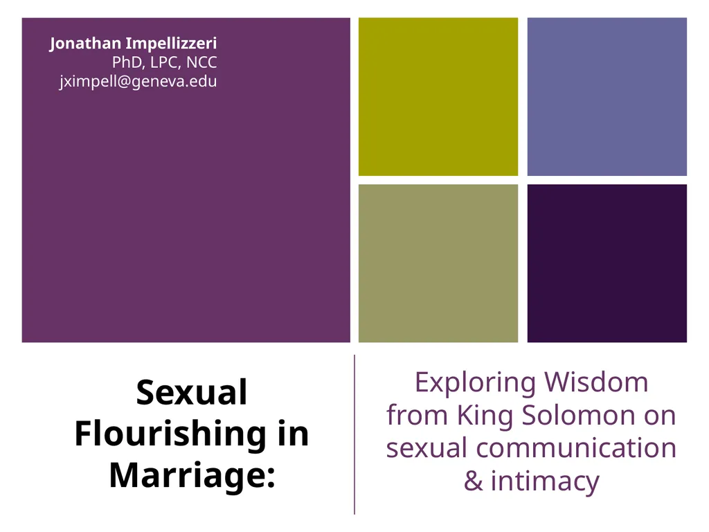 Exploring Wisdom from King Solomon on sexual - slide 1 of 13