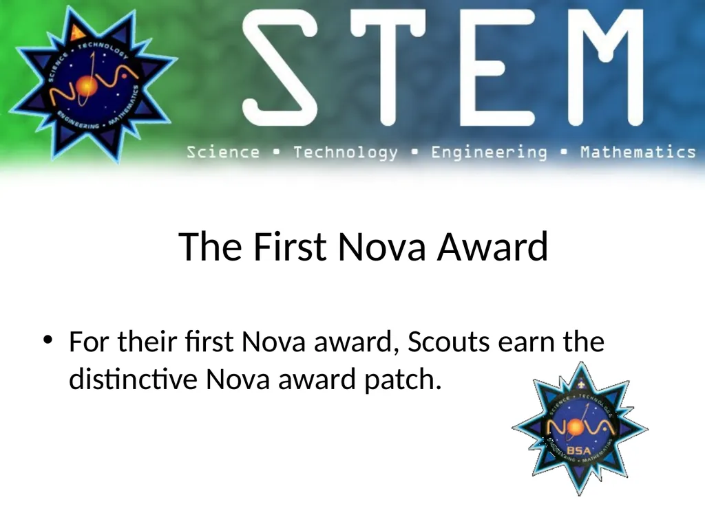 http://www.scouting.org/stem/ What is STEM & Nova? - slide 11 of 22