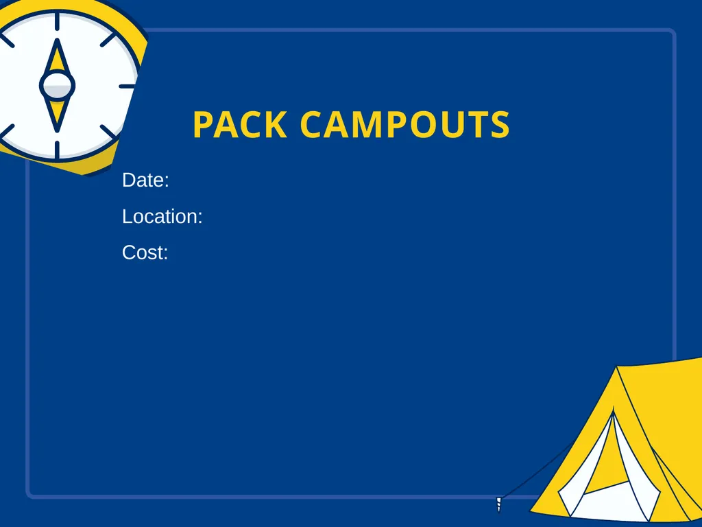 WELCOME TO CUB SCOUT PACK XXX NEW PARENT - slide 13 of 16