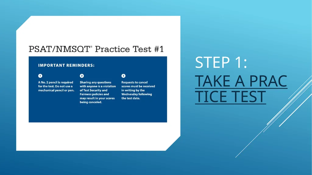 Preparing for the PSAT National Merit Scholarship - slide 3 of 7
