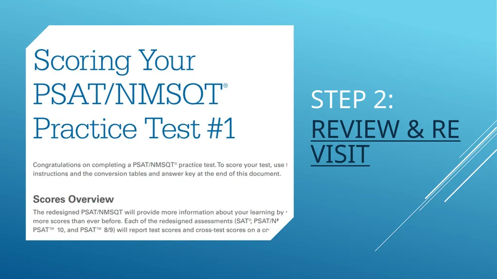 Preparing for the PSAT National Merit Scholarship - slide 4 of 7
