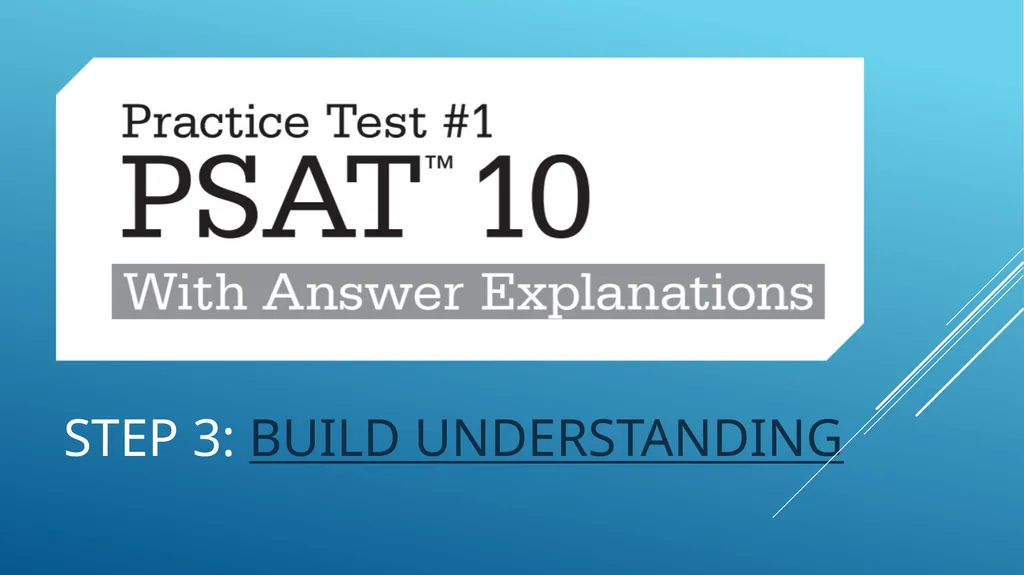 Preparing for the PSAT National Merit Scholarship - slide 5 of 7