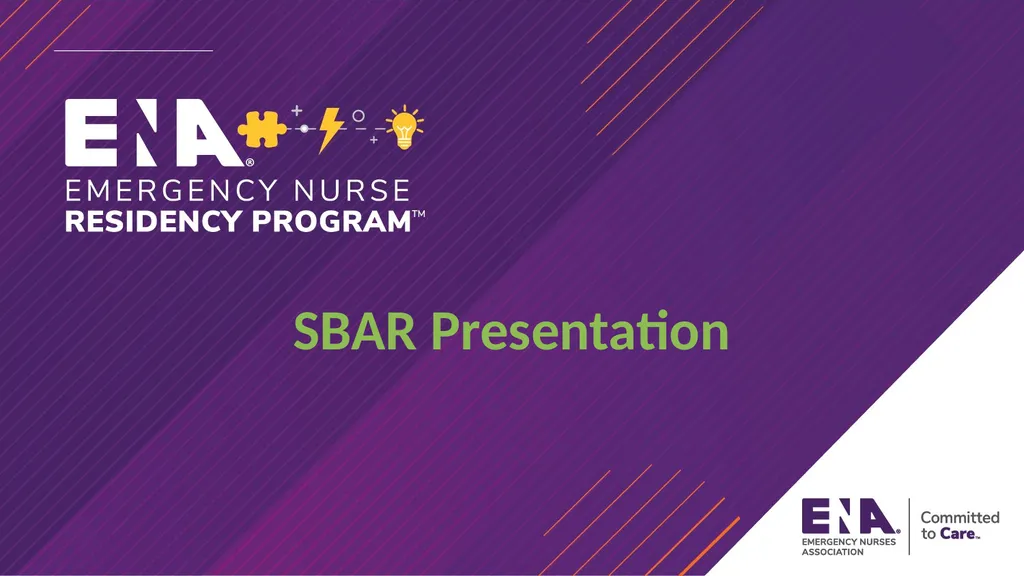 SBAR Presentation Agenda Situation [Name of - slide 1 of 42