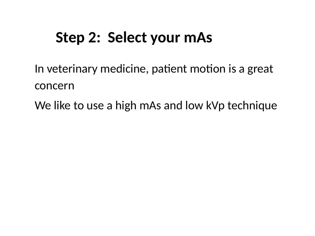 Creating a Veterinary Radiographic Technique Chart - slide 3 of 21