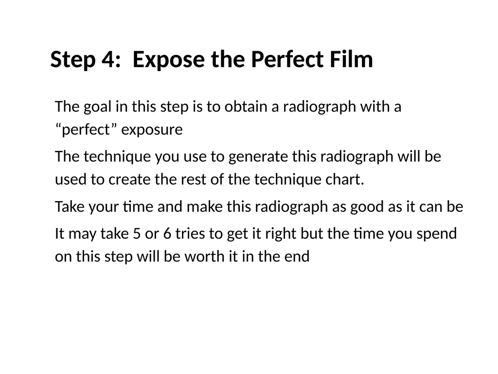 Creating a Veterinary Radiographic Technique Chart - slide 13 of 21