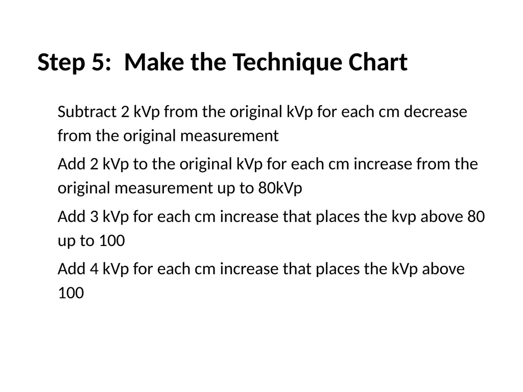 Creating a Veterinary Radiographic Technique Chart - slide 18 of 21