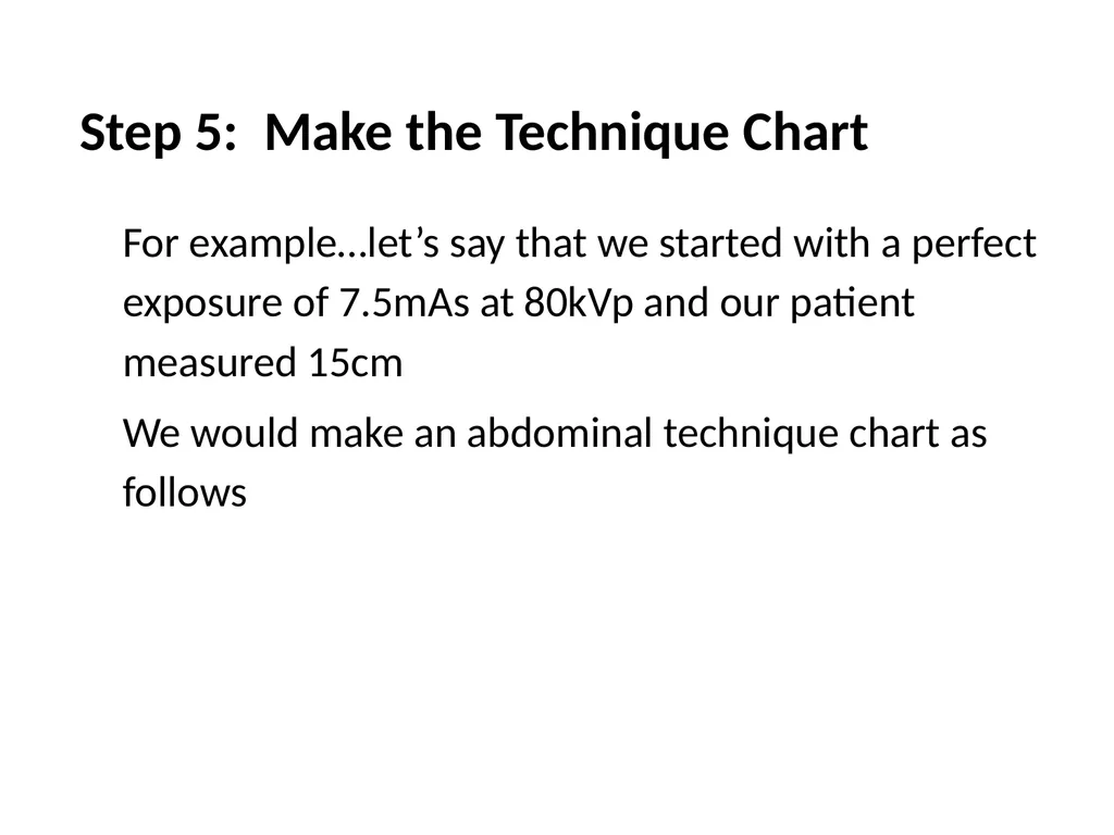 Creating a Veterinary Radiographic Technique Chart - slide 19 of 21