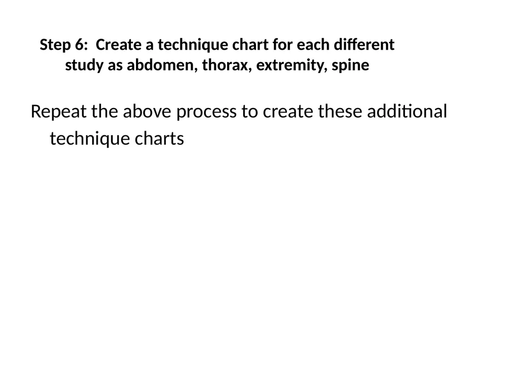 Creating a Veterinary Radiographic Technique Chart - slide 20 of 21