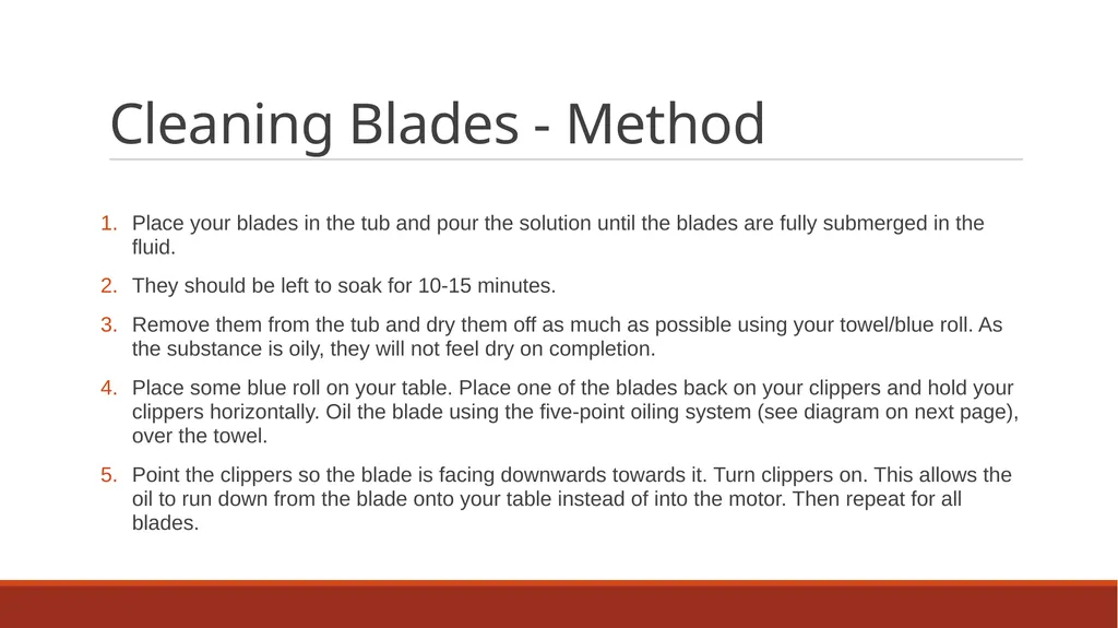 Cleaning Grooming Equipment Introduction Whilst - slide 8 of 19