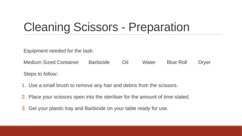 Cleaning Grooming Equipment Introduction Whilst - slide 12 of 19