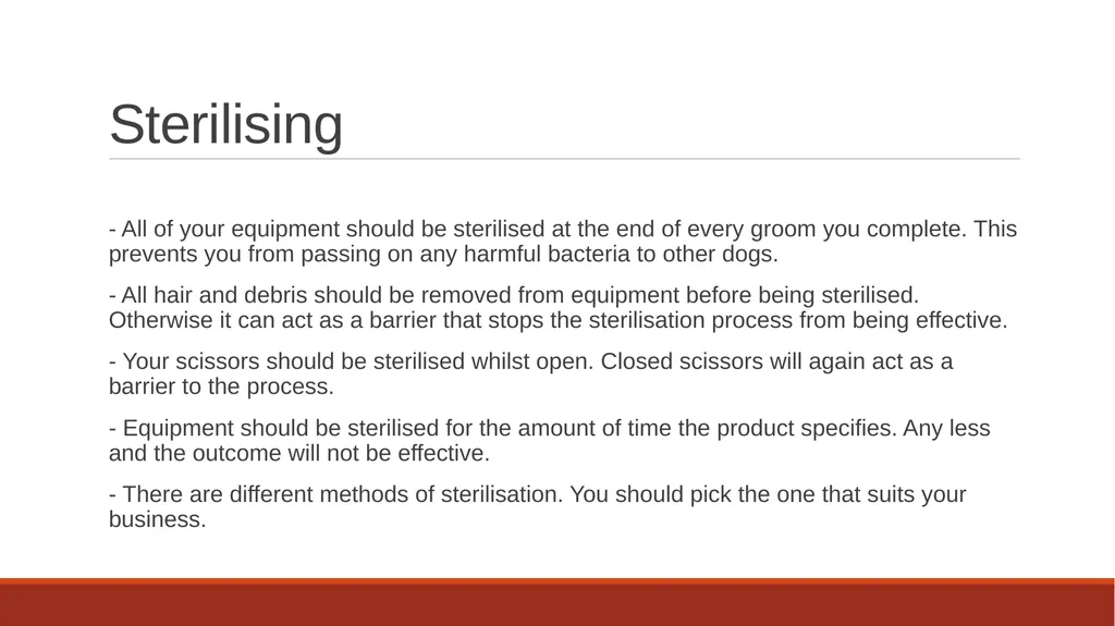 Cleaning Grooming Equipment Introduction Whilst - slide 3 of 19