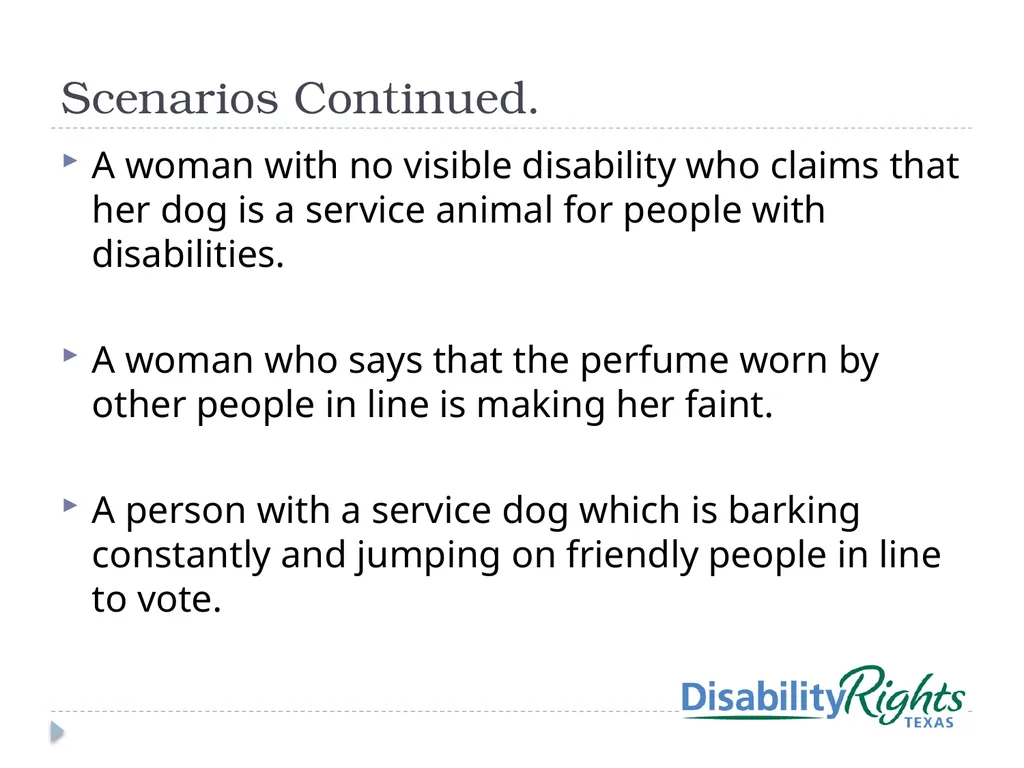 Voters with Disabilities: Poll Worker Training - slide 9 of 12