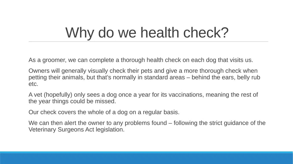 Health Checking Learning Objectives To be able to - slide 3 of 13