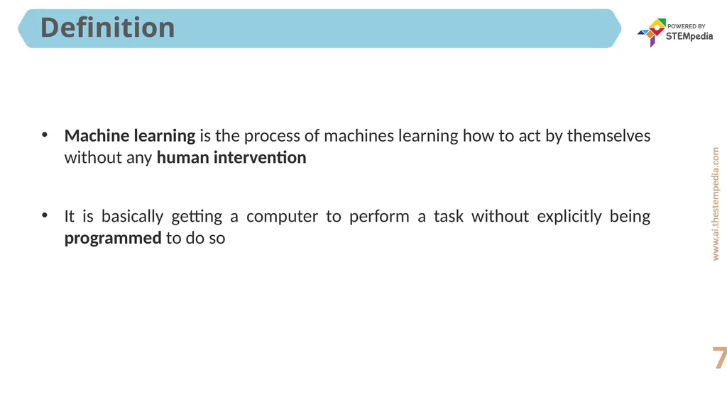 Session - 13 Introduction to Machine Learning Part - slide 7 of 30